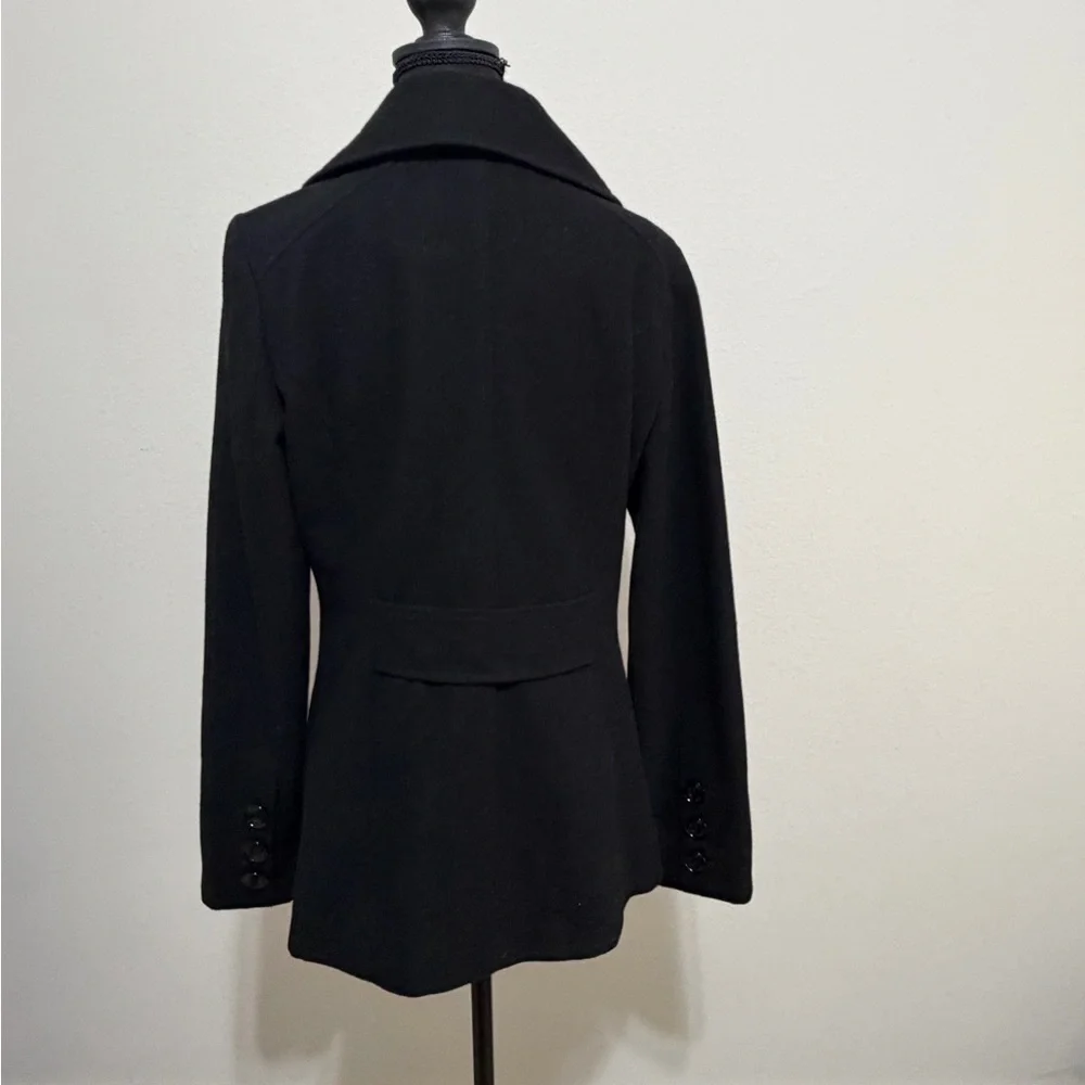 Black Rivet Classic Black Peacoat W3